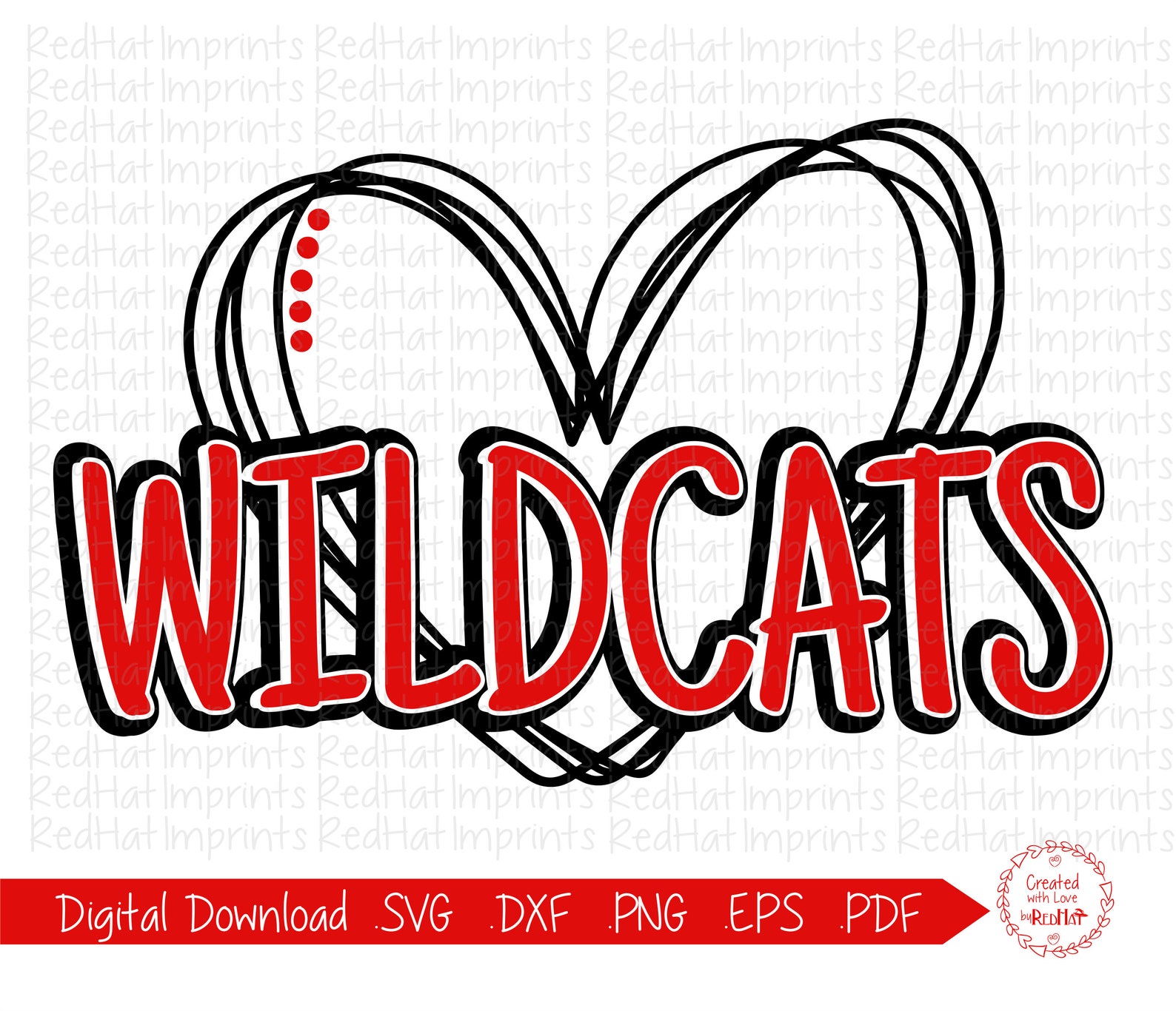 Wildcat svg Wildcats svg Wildcat Wildcats Heart Love Etsy