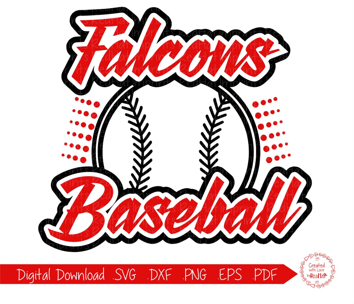 Falcon Baseball svg Falcons Baseball svg Falcon Falcons | Etsy