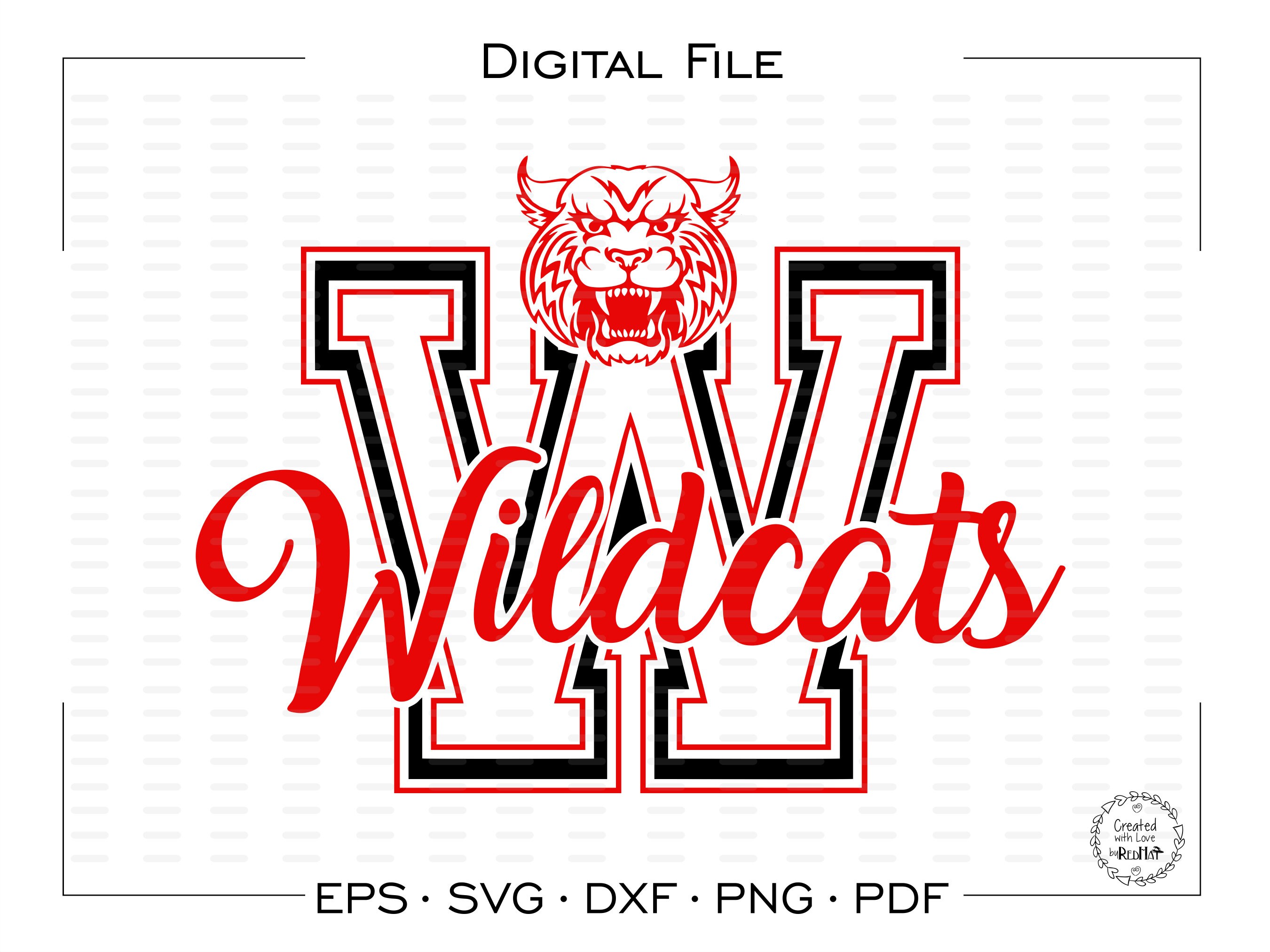 Wildcat Svg Wildcats Svg Wildcat Wildcats W Mascot Svg Etsy