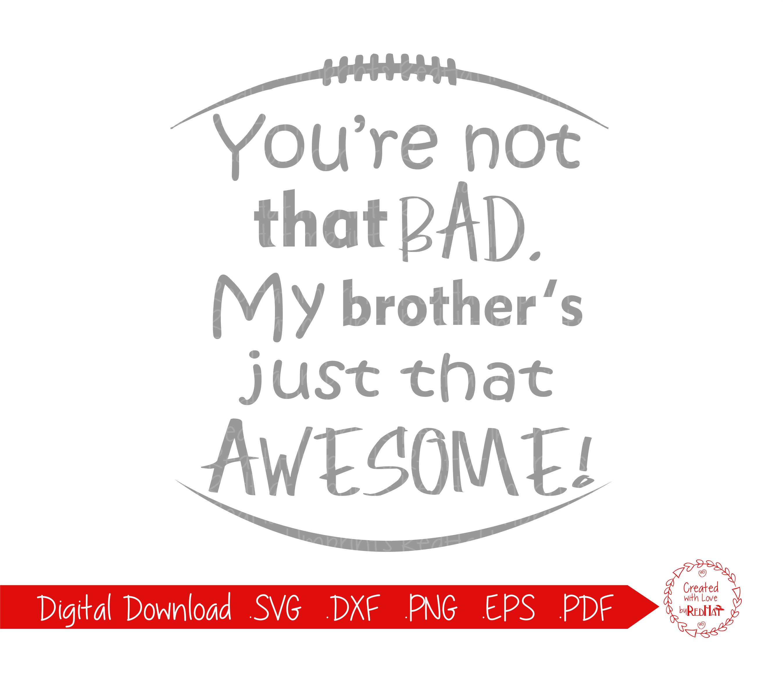 Football Brother svg Football svg Brother svg My Brother Is | Etsy