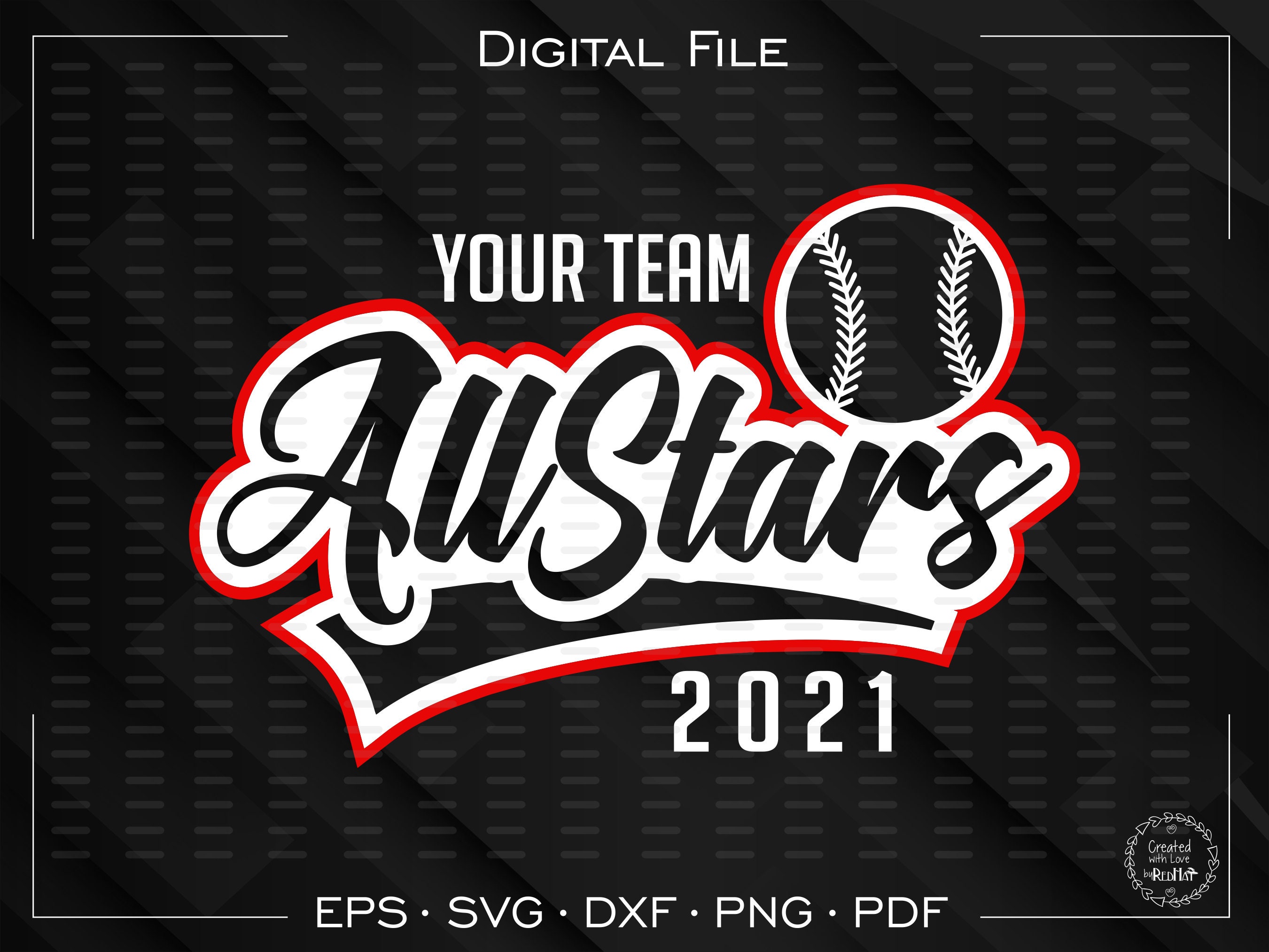 All Stars AllStar Baseball Softball All Star svg Etsy