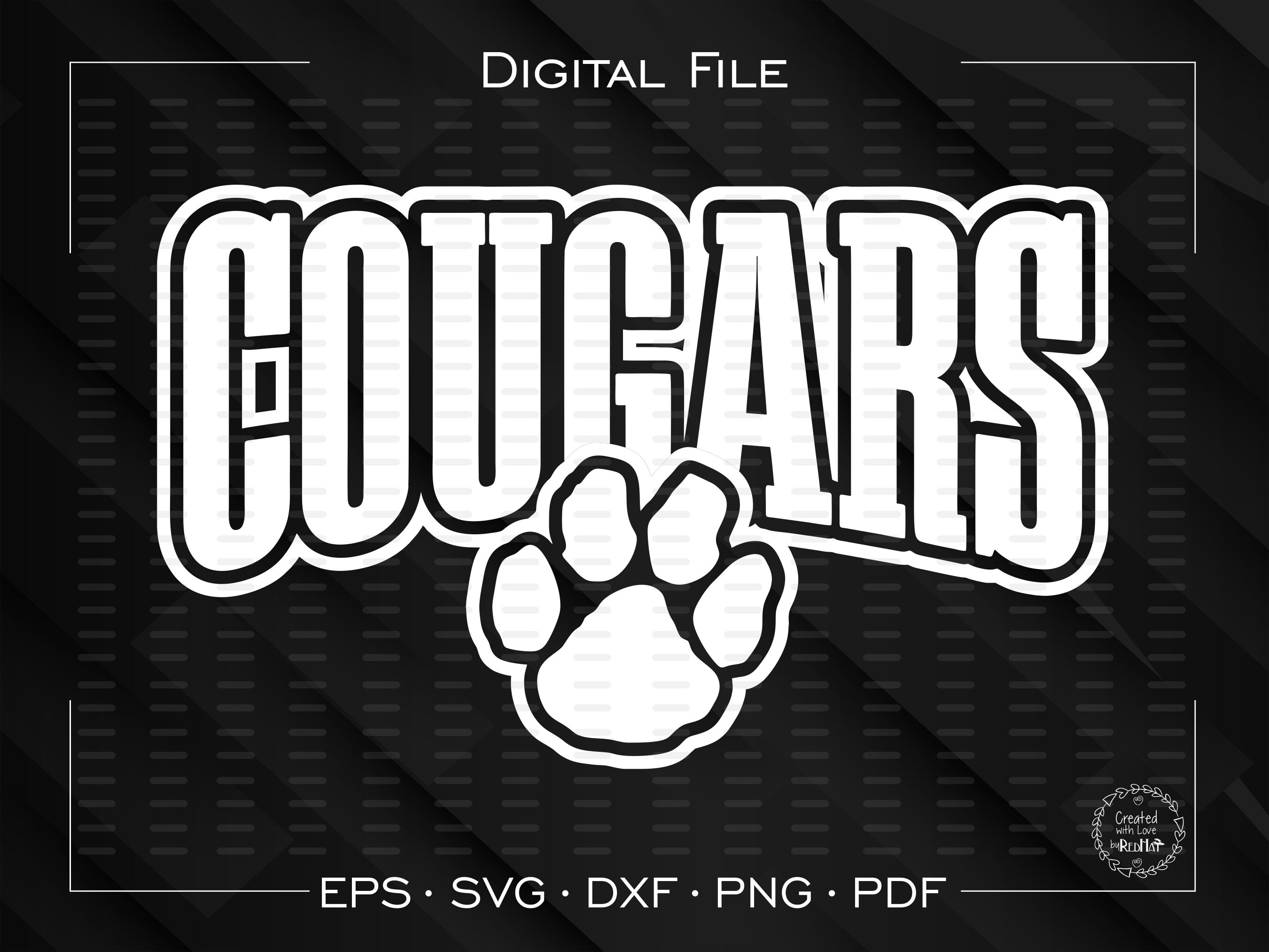 Cougar svg Cougars svg C svg Cougar Cougars Paw svg Etsy