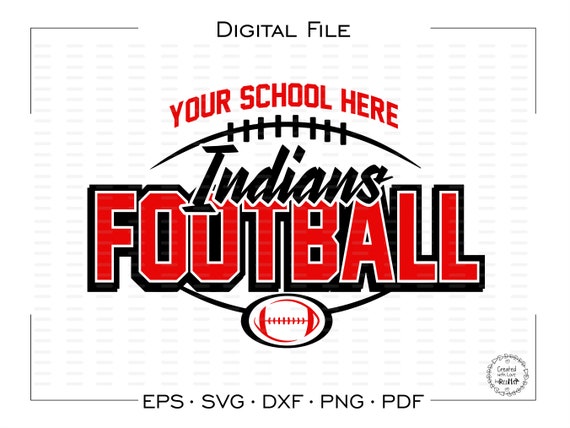 Indian Football svg Football svg Indians Football svg | Etsy