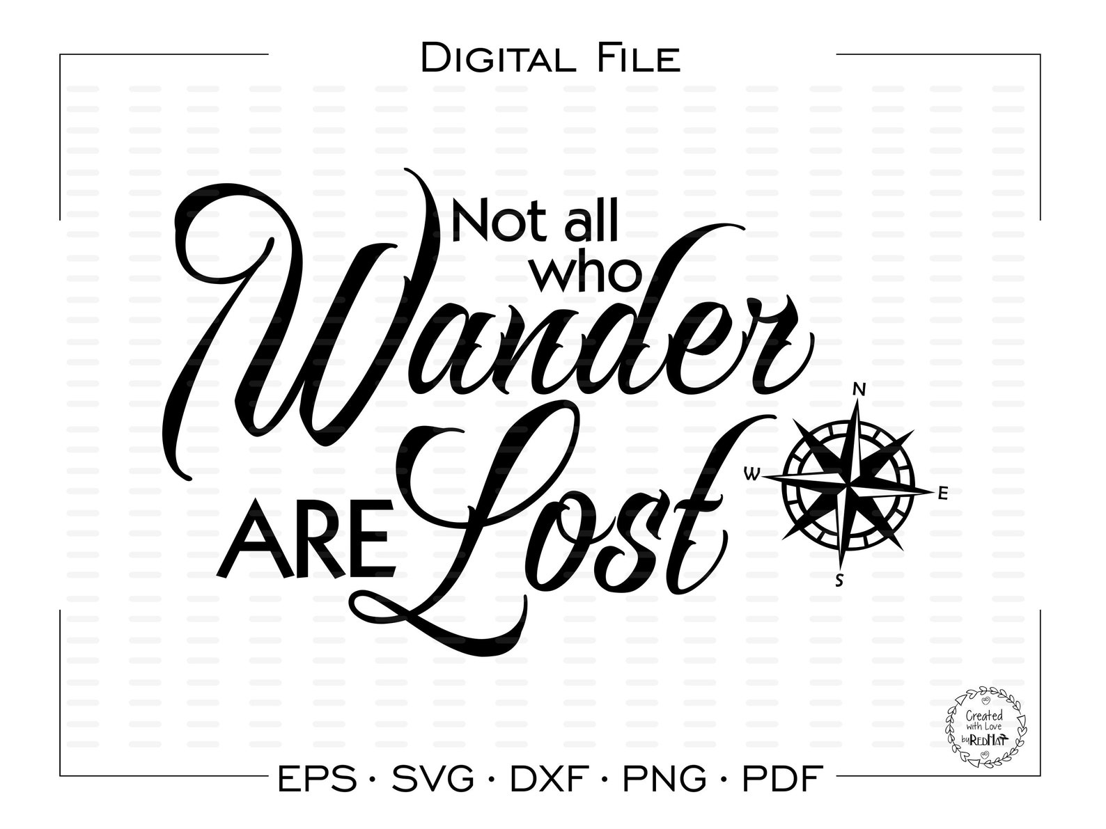 Not All Who Wander Are Lost Wander Lost svg dxf eps | Etsy