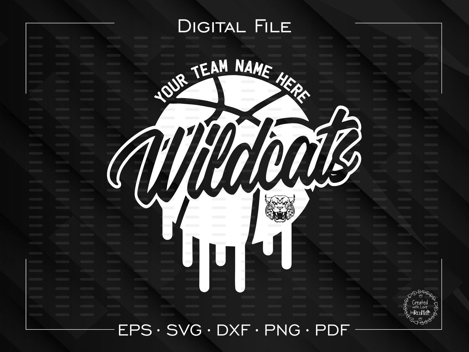 Wildcats Wildcat Basketball Clipart SVG EPS PDF dxf png Etsy