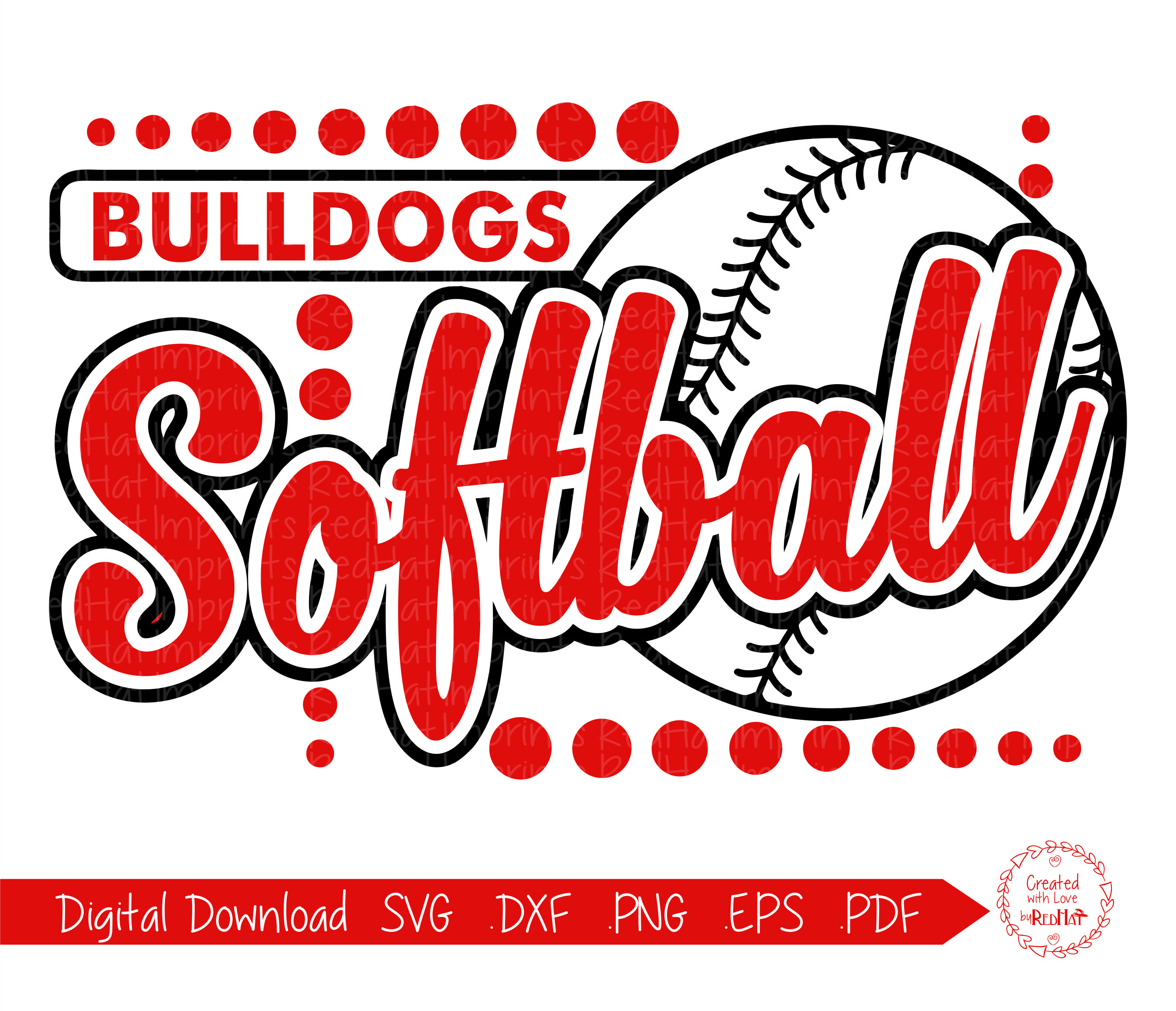 Bulldog Softball svg Bulldogs Softball svg Bulldog svg Etsy