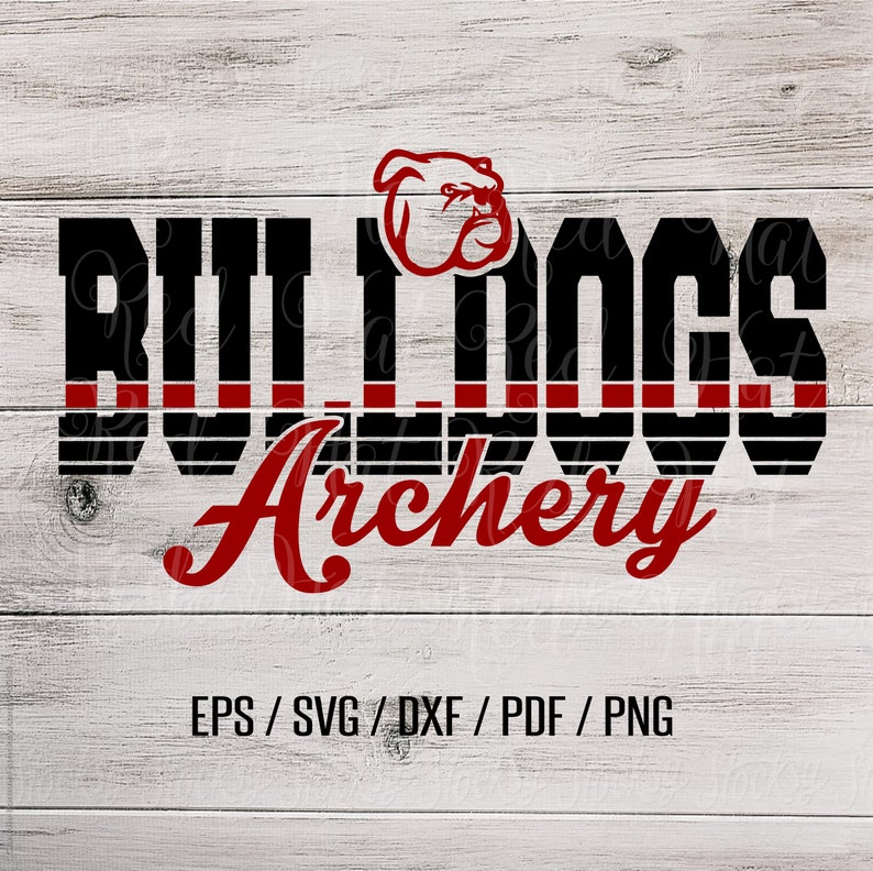 Download Bulldogs Archery Clipart Cut File svg eps pdf dxf png | Etsy