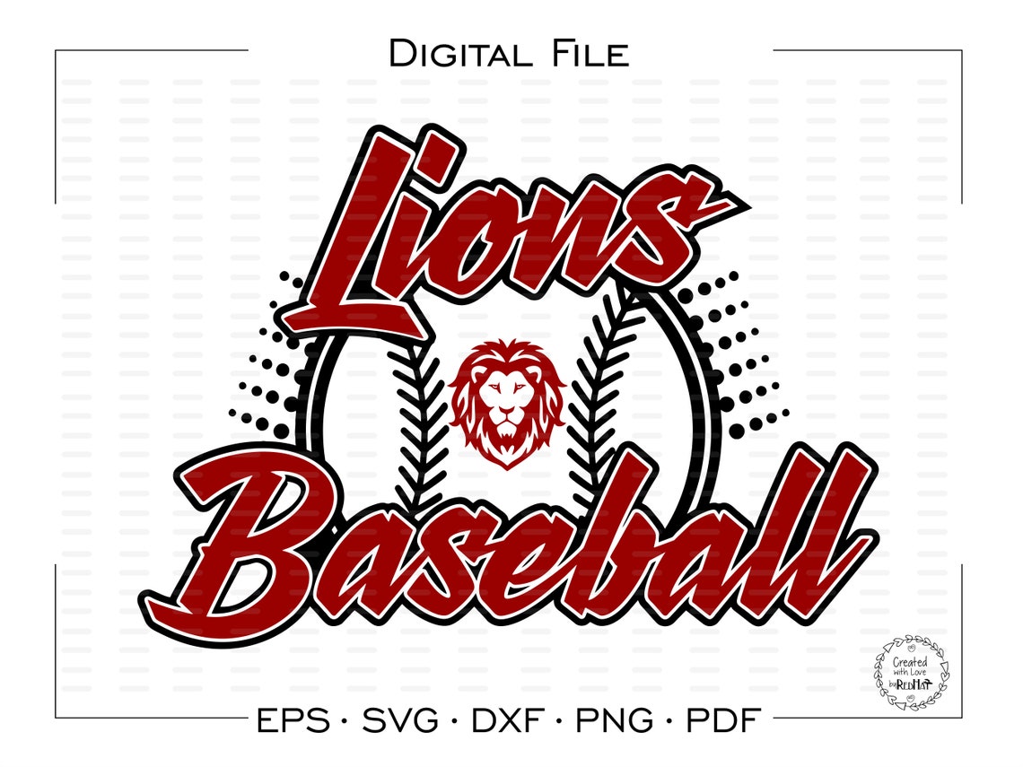 Lion Baseball svg Baseball svg Lions Baseball svg lion Etsy