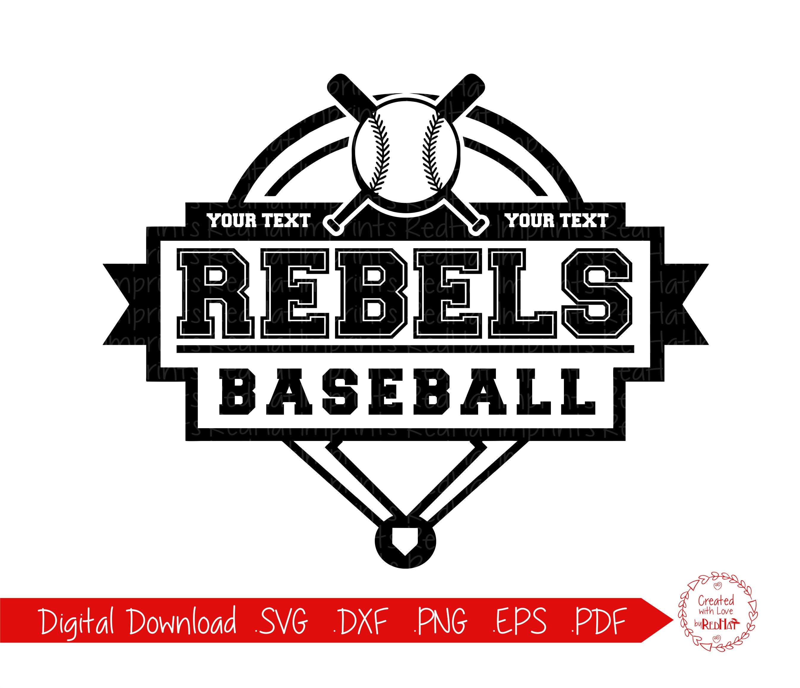 Rebel Baseball svg Rebels Baseball svg rebel rebels Etsy