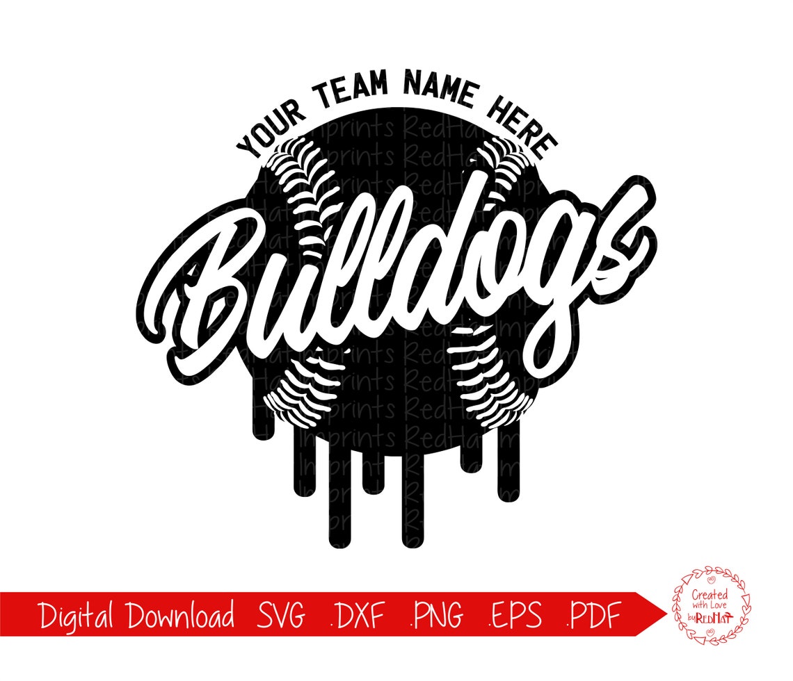 Bulldog Baseball svg Bulldog Softball svg Bulldog svg Etsy