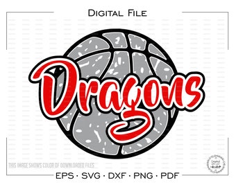Dragon pdf dxf Dragons eps Basketball Dragon Basketball svg png svg Dragons Basketball svg sublimation