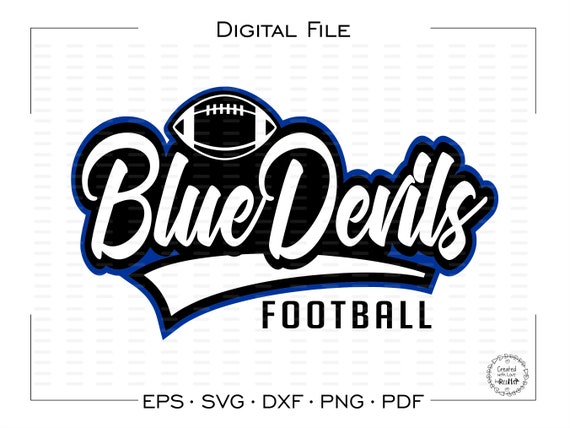 Blue Devils Football svg Football svg Blue Devil Football | Etsy