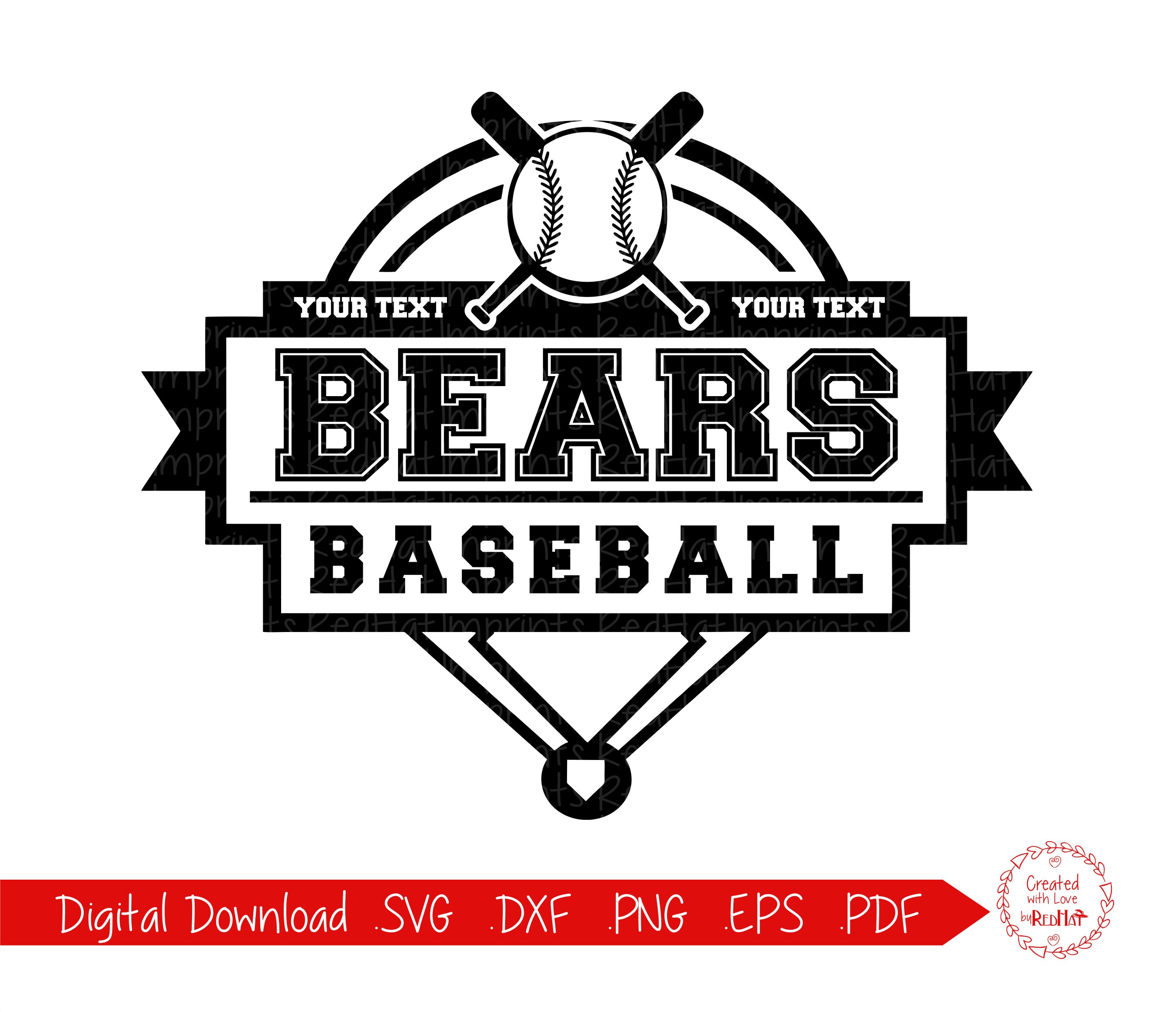 Bear Baseball svg Bears Baseball svg Bear bears Baseball Etsy
