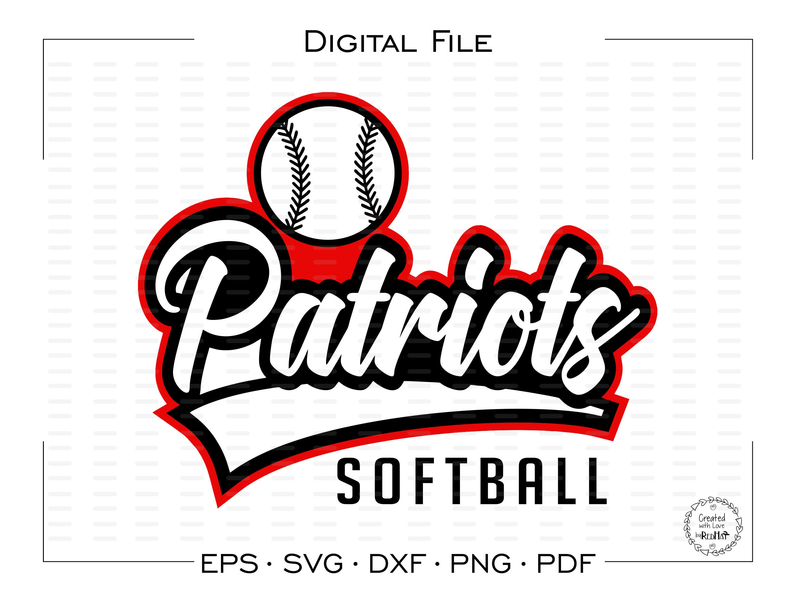 Patriot softball svg Softball svg Patriots softball svg Etsy