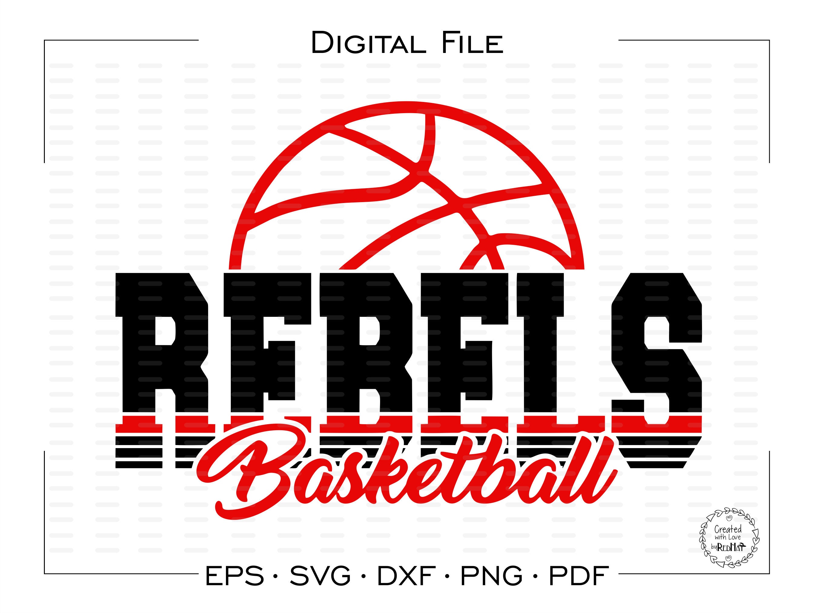 Baloncesto Rebelde svg Rebels Basketball svg Rebel Rebels Etsy