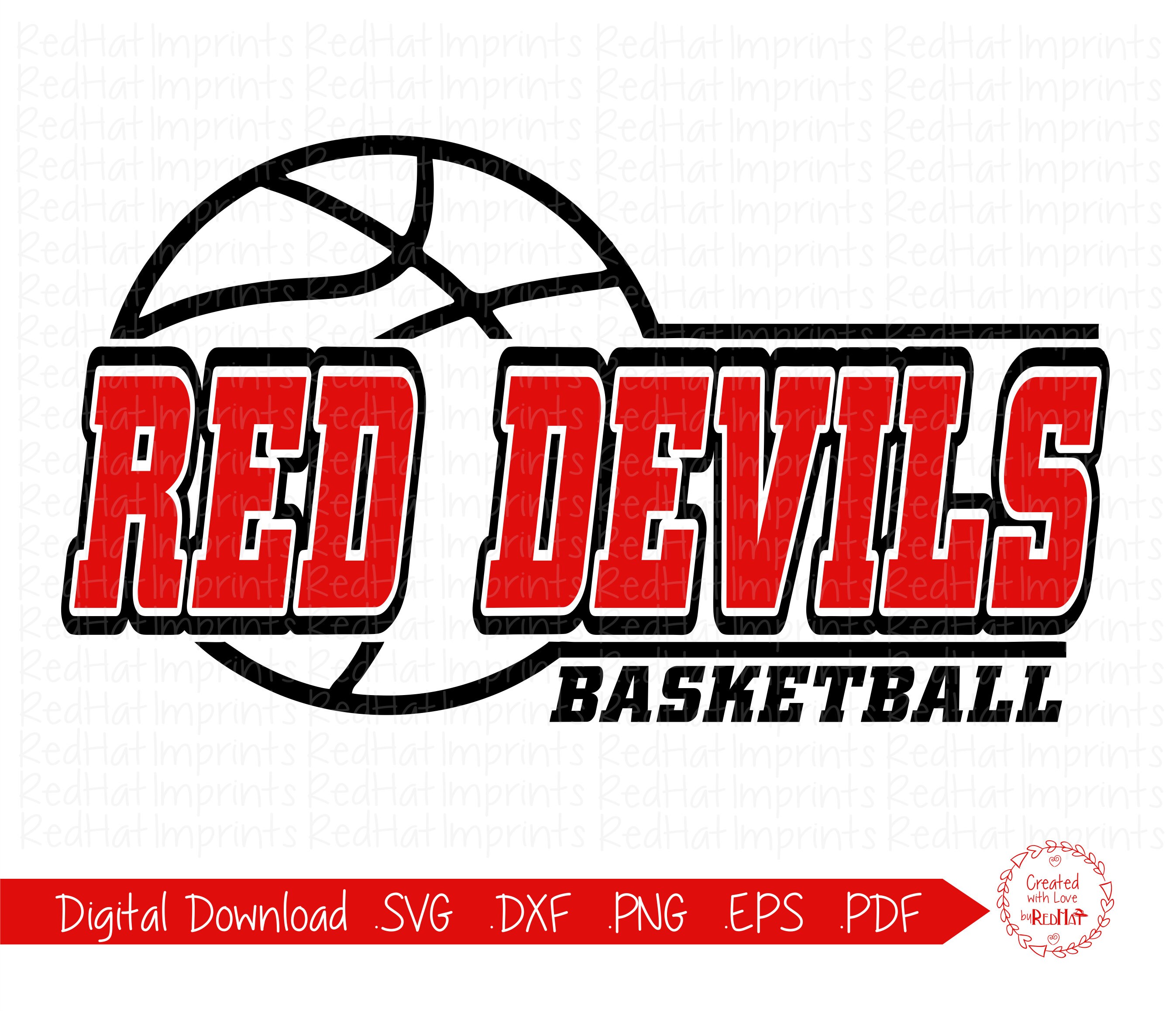 Red Devil Basketball svg Red Devils Basketball svg Red Etsy