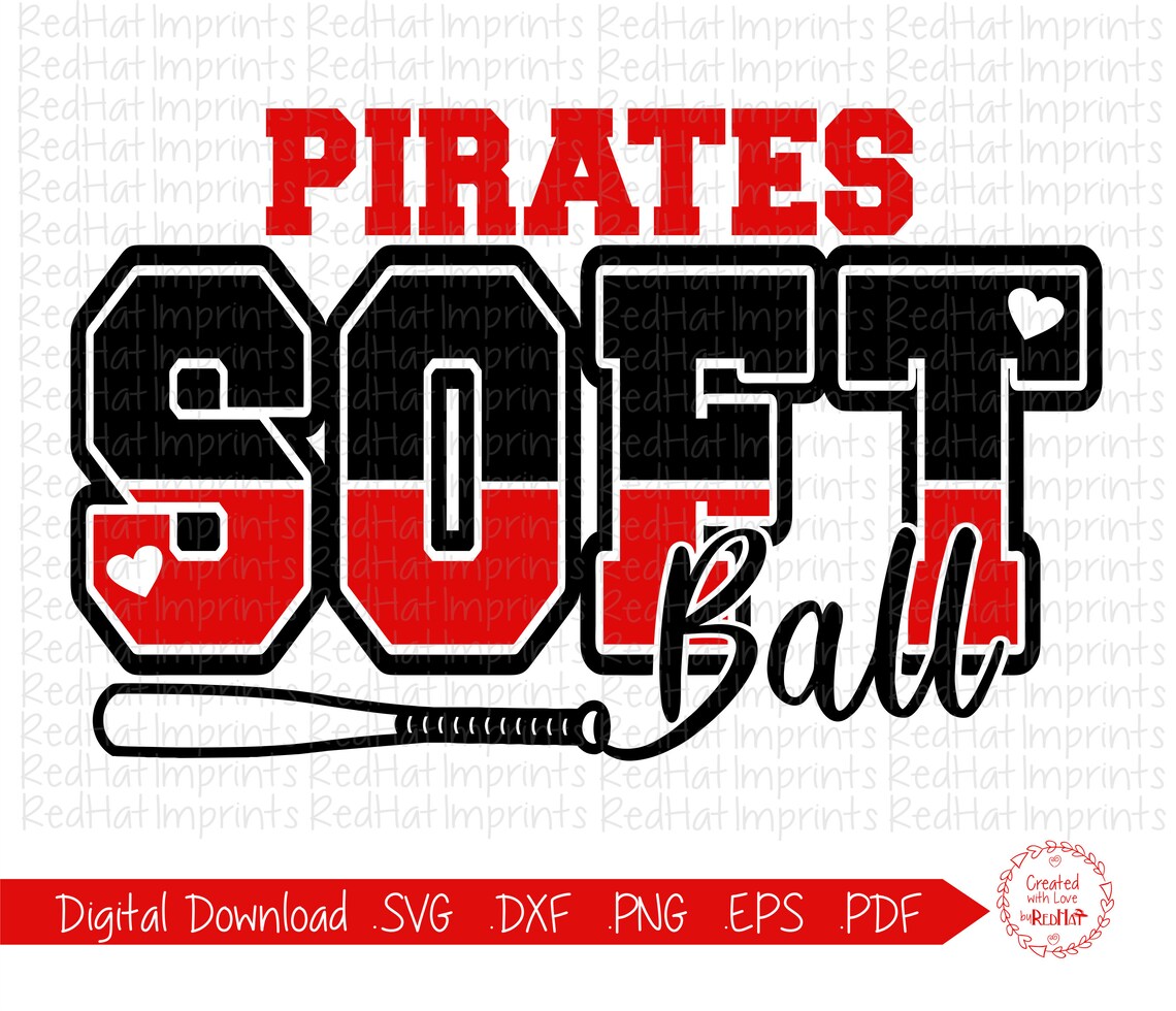 Pirate softball svg Softball svg Pirates softball svg | Etsy