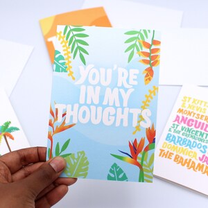 Carte Vous êtes dans mes pensées - Carte de sympathie - Prières - Carte de voeux - Message positif - Restez forts - Carte édifiante - Carte de soutien