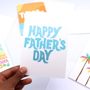 Carte Bonne Fête des Pères - Caraïbes - Carte pour papa, papa, grand-père - Bleu - Minimal