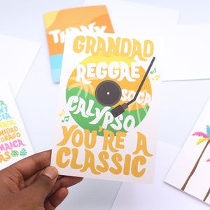Carte grand-père, vous êtes un classique - Carte pour la fête des pères - Reggae - Soca - Calypso - Caraïbes - Carte pour grand-père - Musique - Génération Windrush