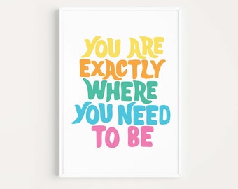 Positive Quote Art Print | Colourful Caribbean Inspired Wall Art | Home Decor Gift