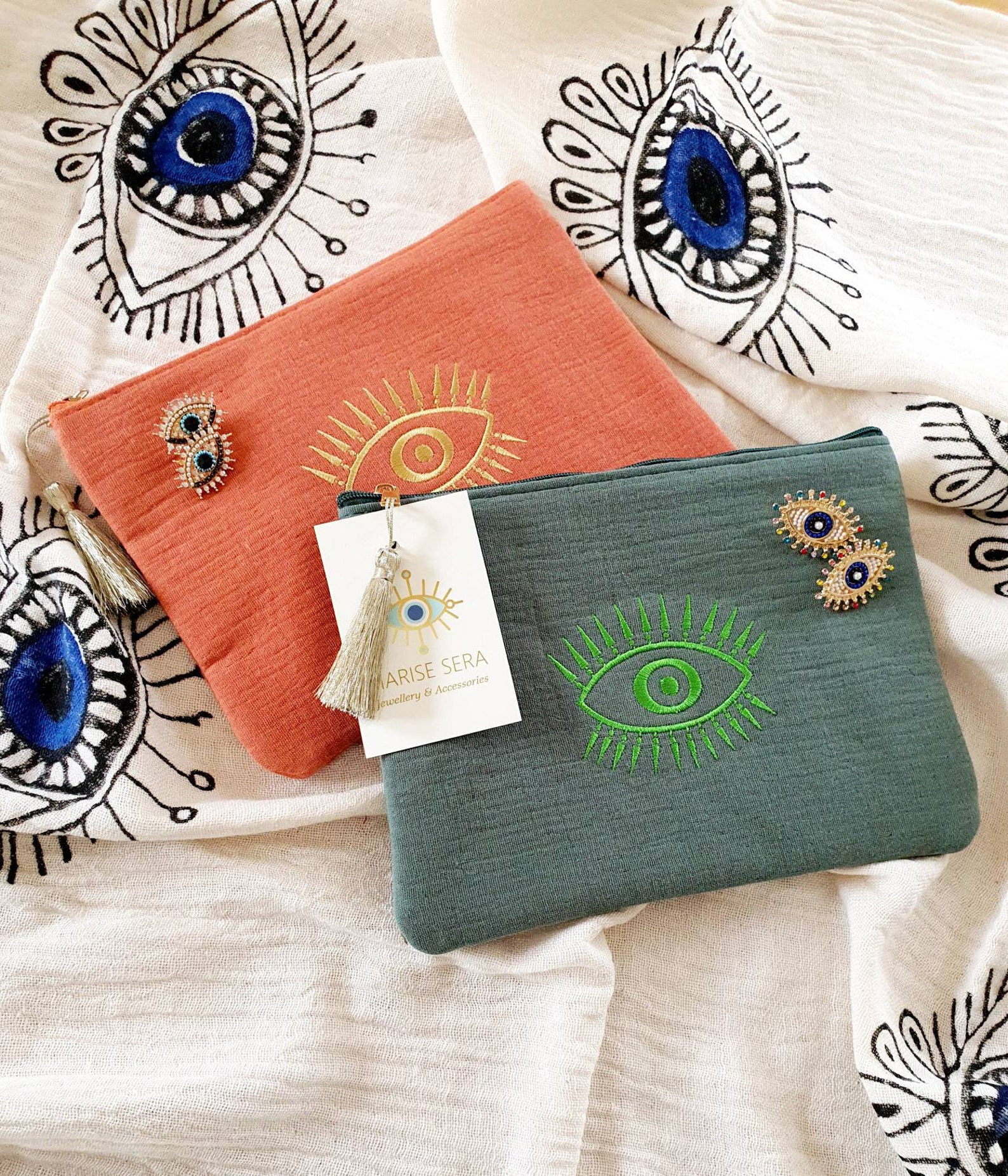 Evil Eye Makeup Bag Evil Eye Bag Evil Eye Cosmetics Bag Etsy