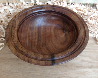 Store your change, watch, jewellery in or even eat nuts from a hand Turned Walnut Bowl.