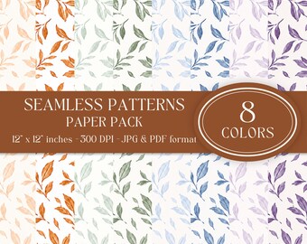 Nahtlose Muster, Boho, Pastellfarben, Scrapbook-Papier (Instant Download, Kommerzielle Nutzung)