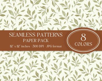 Nahtlose Muster, Boho, Pastellfarben, Scrapbook-Papier (Instant Download, Kommerzielle Nutzung)