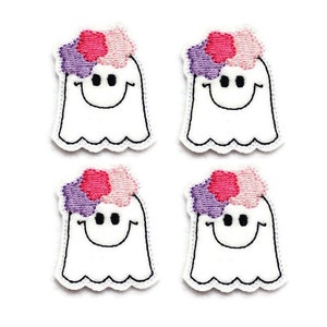Ghost lady 4 Glitter felties Felt Embellishments Embroidery feltie Cut Felties