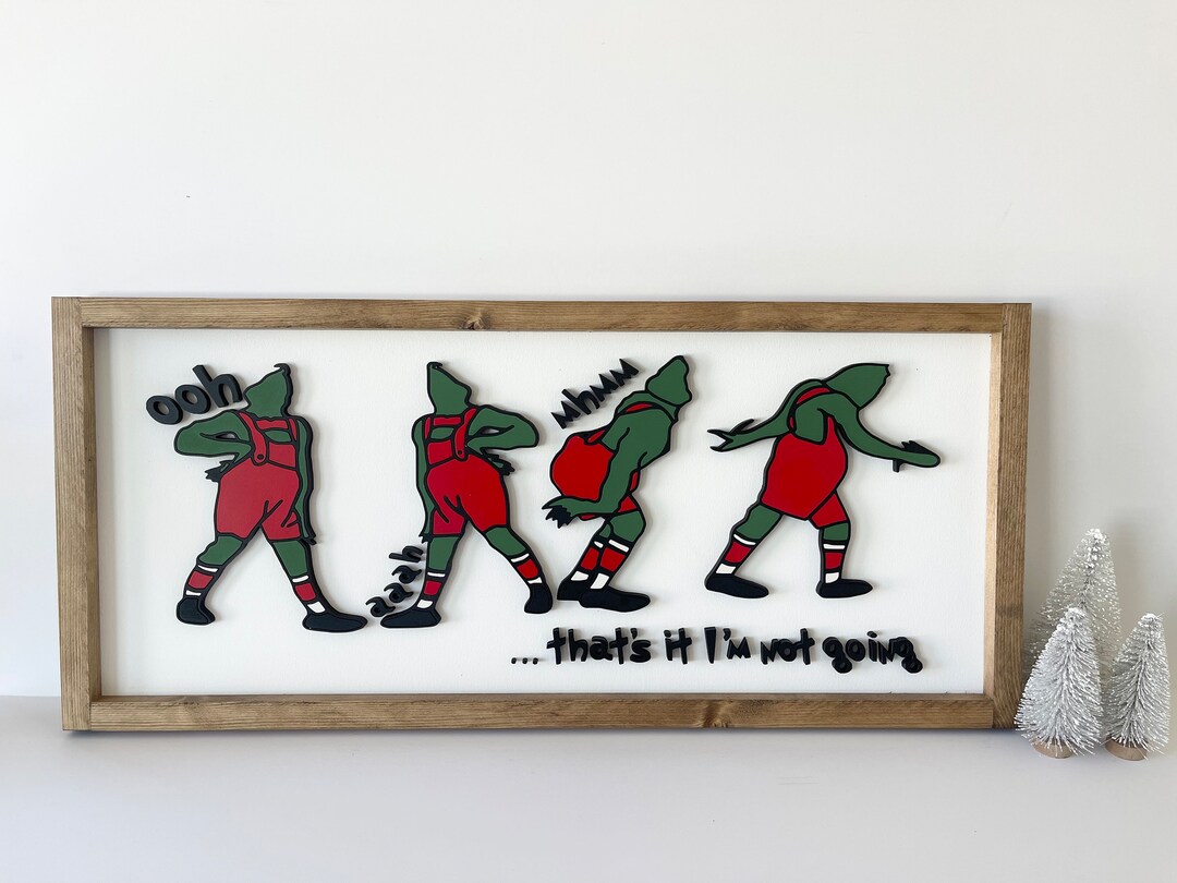Grinch Quote Framed Sign the Grinch Etsy