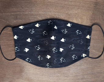 Japanese Birds Cotton Face Mask, Washable Reusable, Adjustable