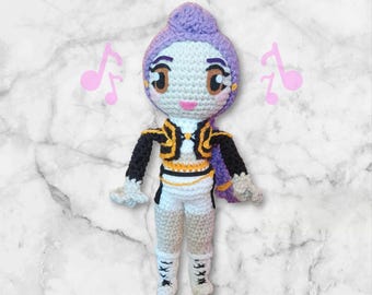 Kpop Demon Hunters Rumi Inspired Crochet Handmade Doll