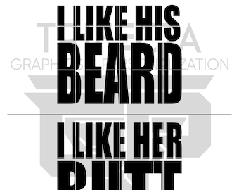 I Love His Beard Svg Etsy