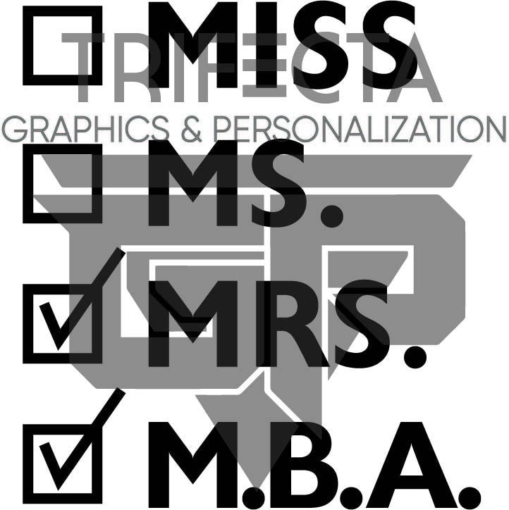 Miss Ms. Mrs. M.B.A. SVG - Etsy