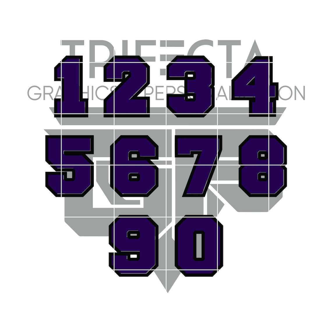 Letterman Collegiate Varsity Numbers 09 Etsy