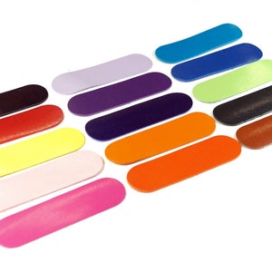 Leder 3/4&quot; Breite abgerundete rechteckige Stanzteile - Menge und Farbe(n) wählen - Ideal für Basteln, Schmuck und DIY