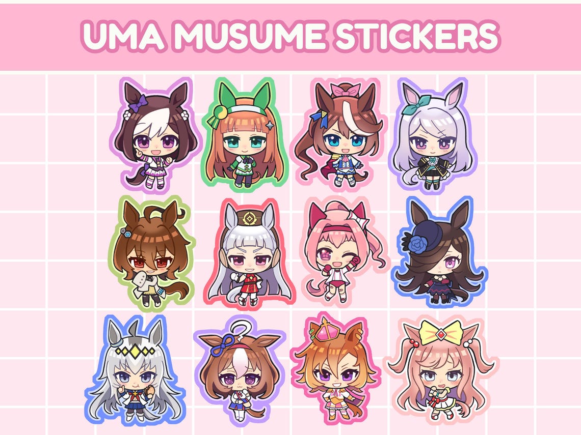 Uma Sticker Set Uma Musume Stickers - Etsy