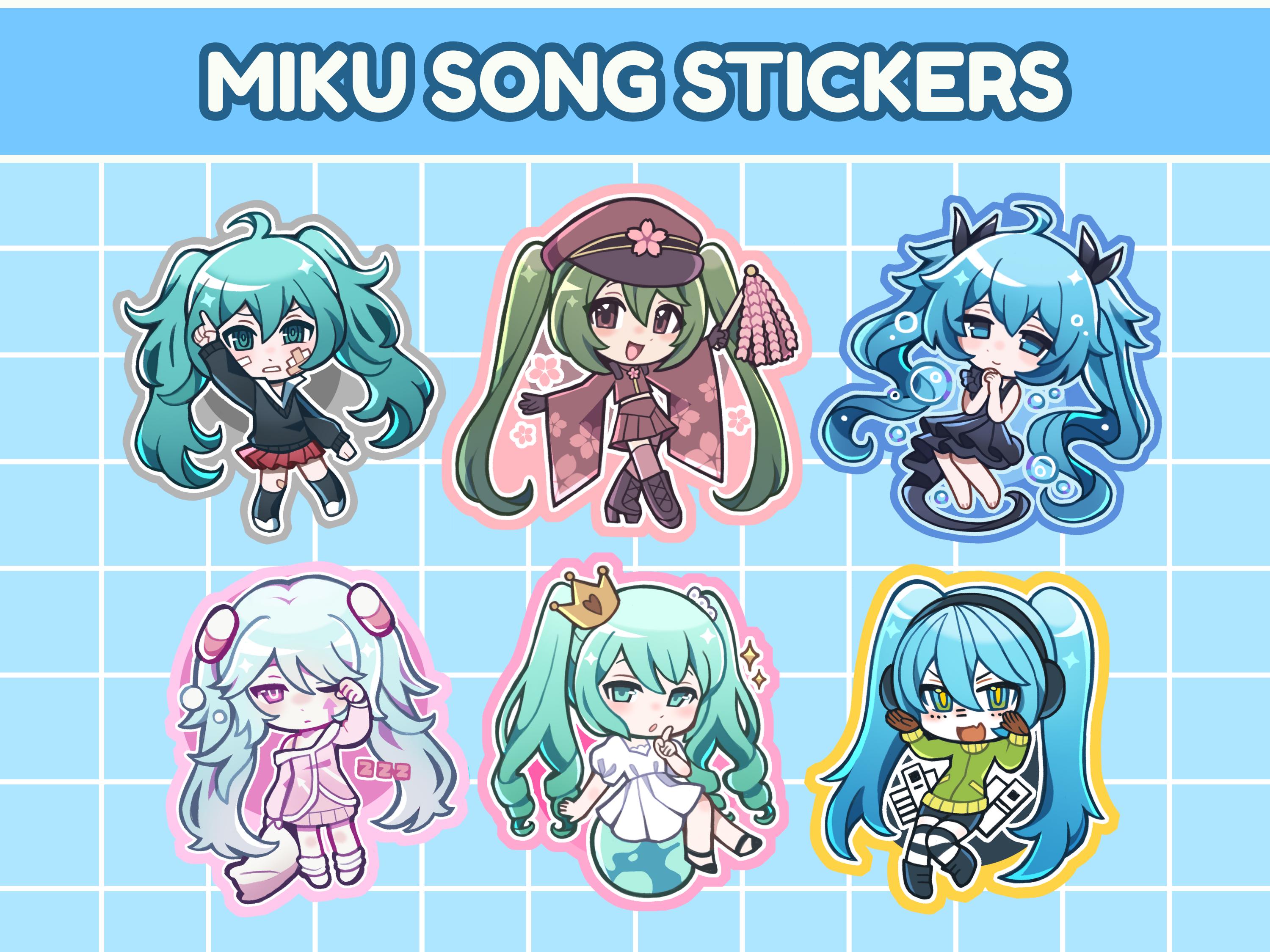 Miku Sorry Sticker Miku Song Stickers (2) - Etsy