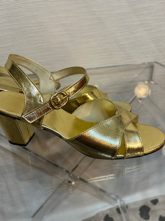 Vintage Gold heels Disco