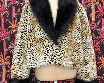 Vintage Fur Leopard Print Jacket