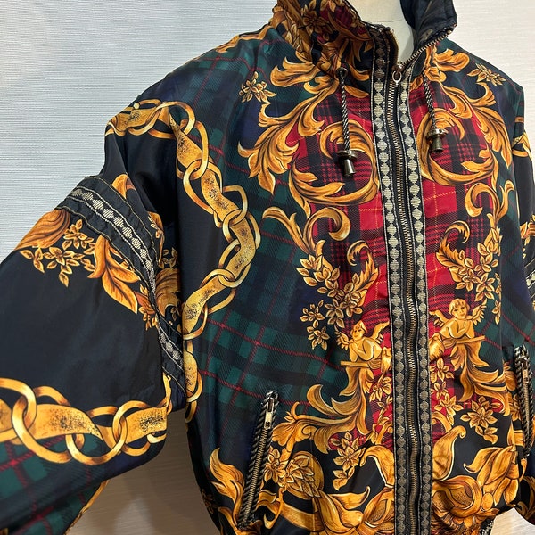 Vintage Y2K bomber jacket Versace style