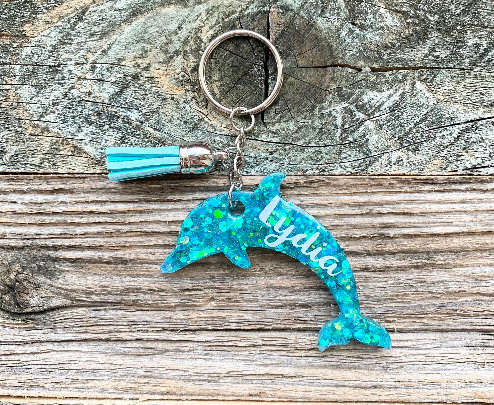 Resin Dolphin Keychain Gift Animal Sea Personalized Etsy