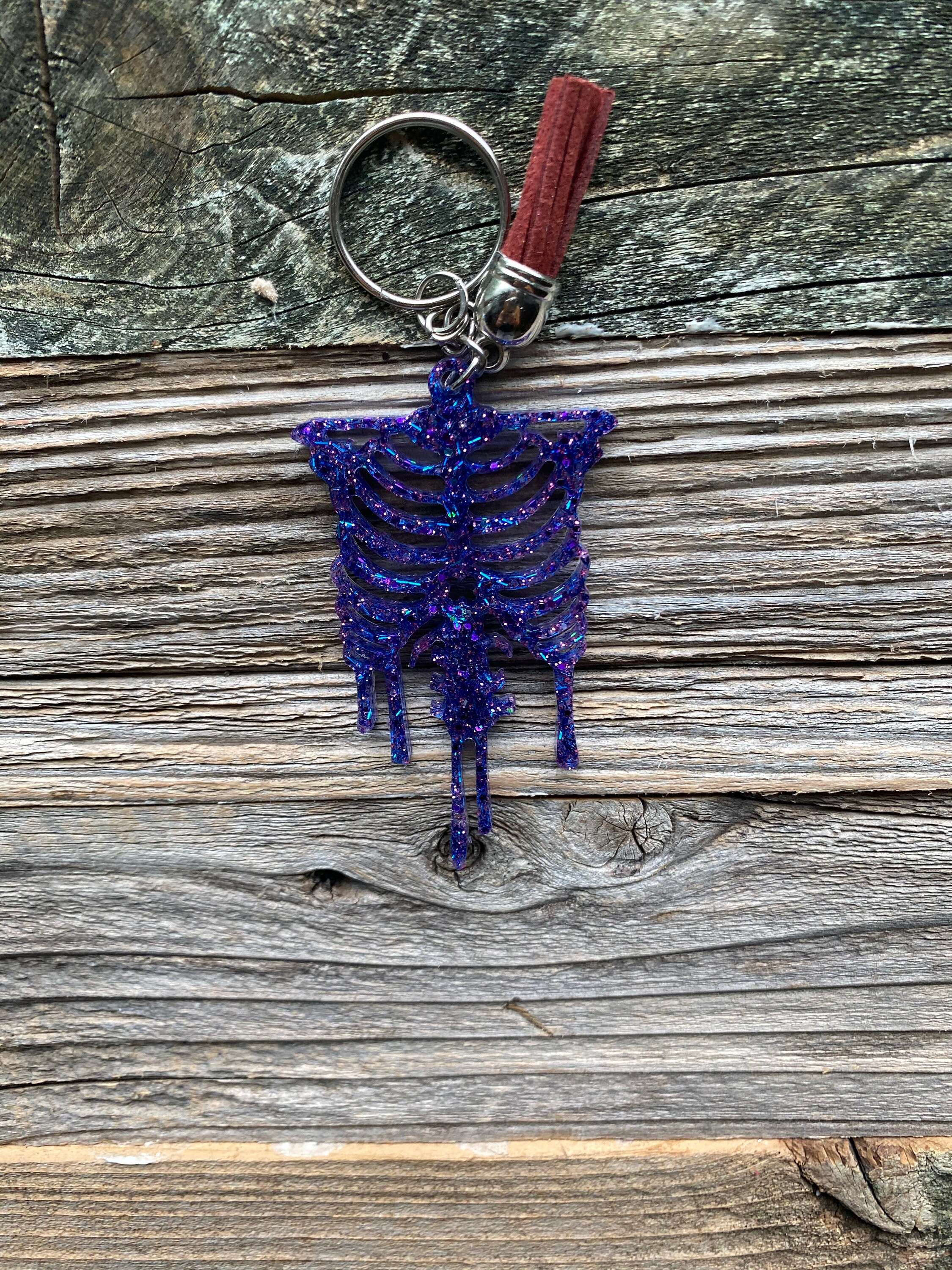 Skeleton Keychain zombie zombie keychain Halloween Etsy