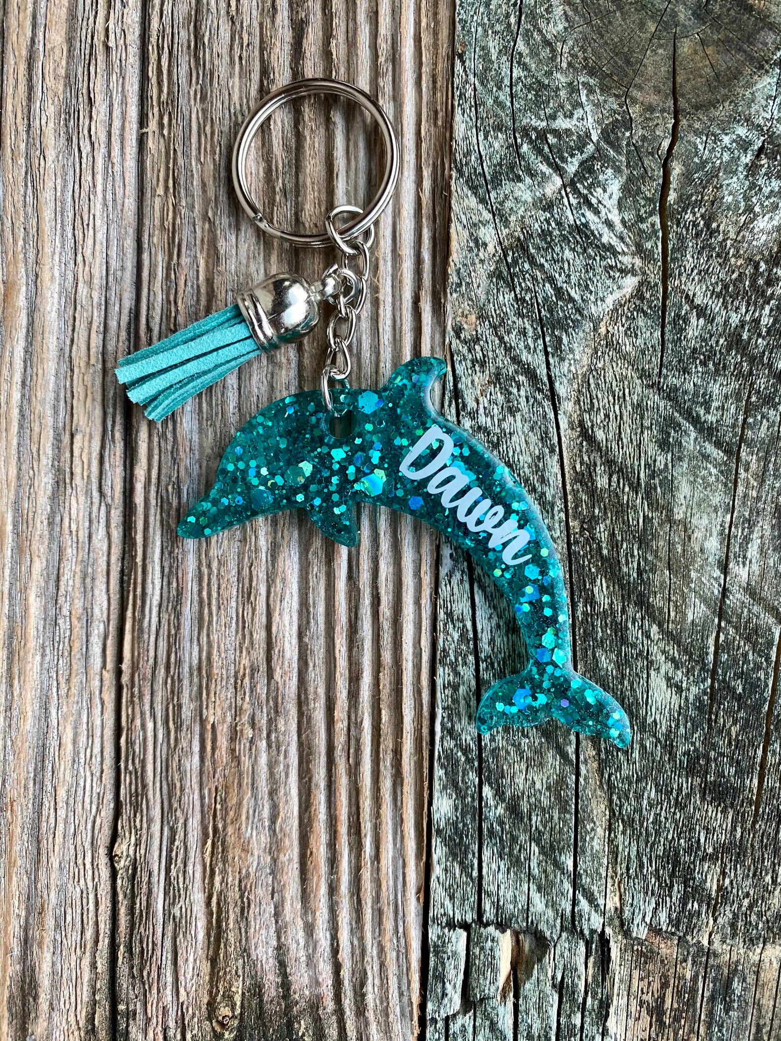Resin Dolphin Keychain gift animal sea personalized Etsy