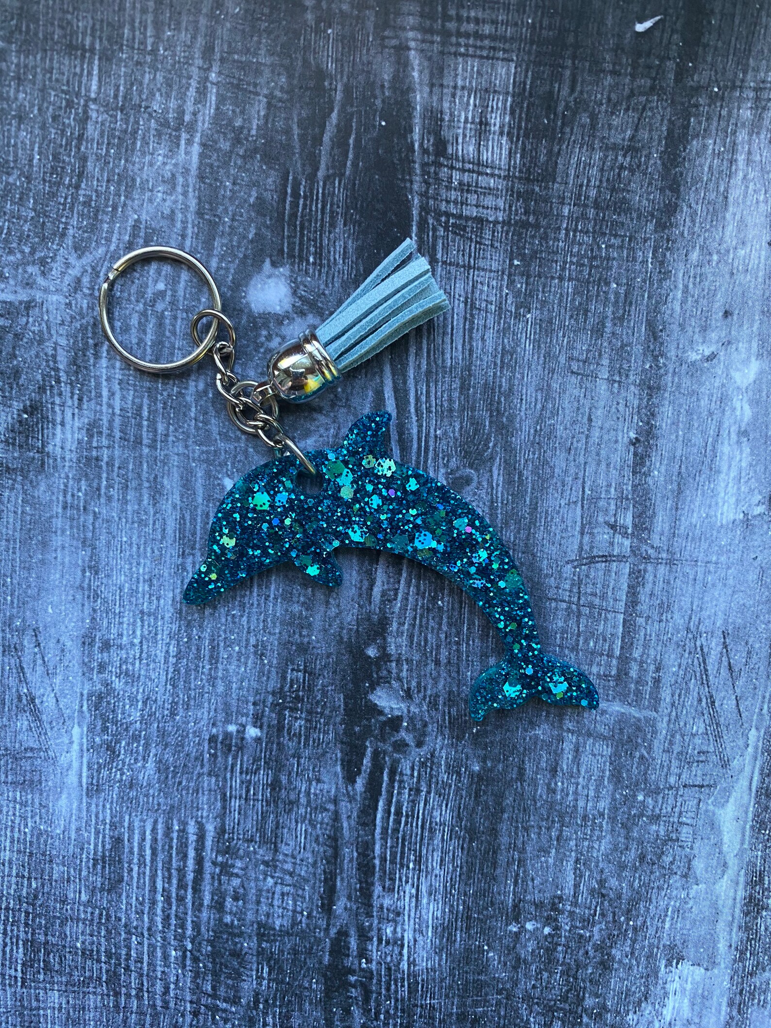 Resin Dolphin Keychain gift animal sea personalized Etsy