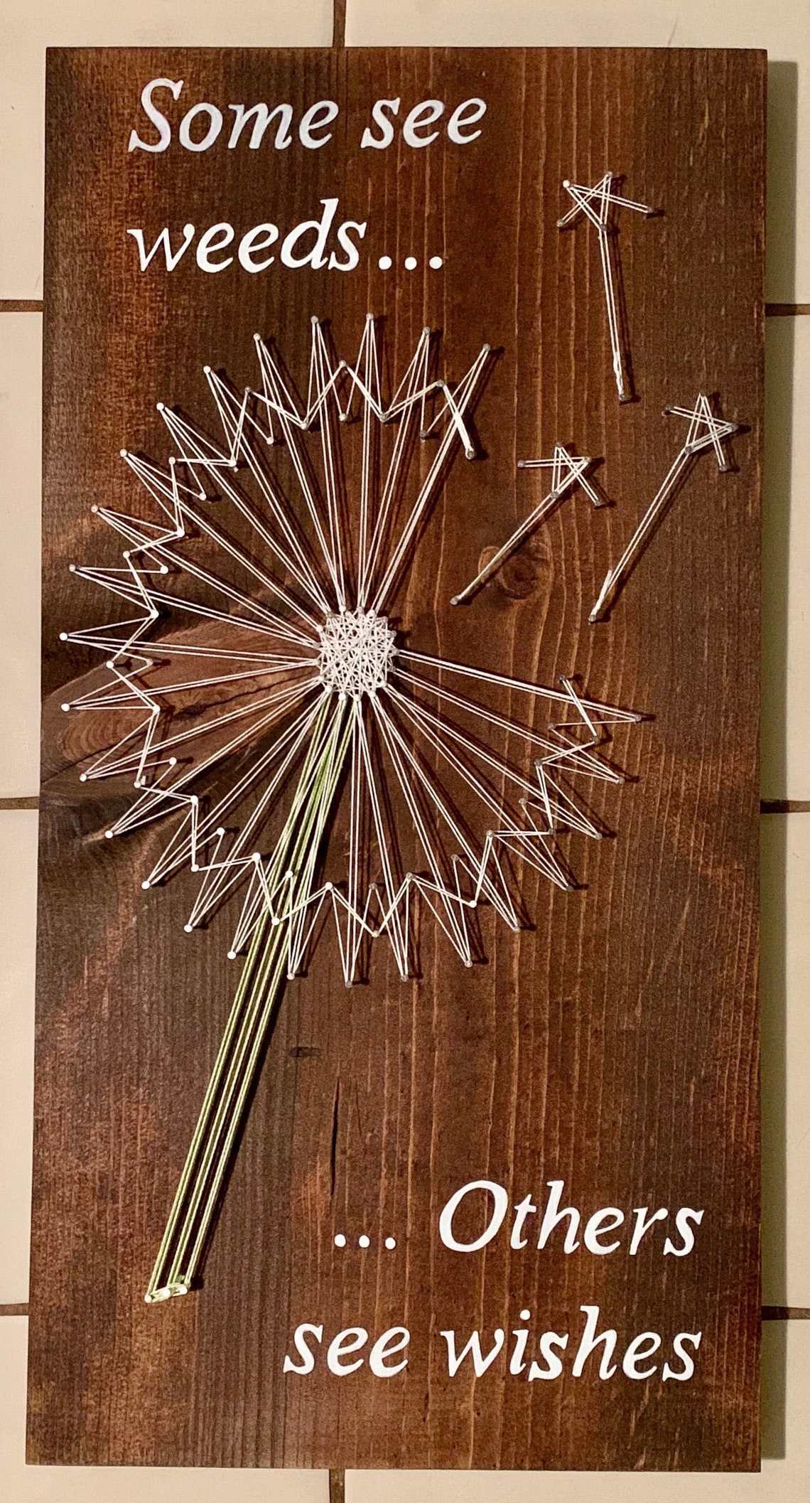 Dandelion String Art Etsy
