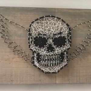 Skull string art