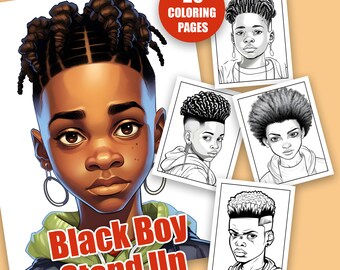 Black Boy Coloring Pages: Adorable Kids & Adults Designs (PDF Download)