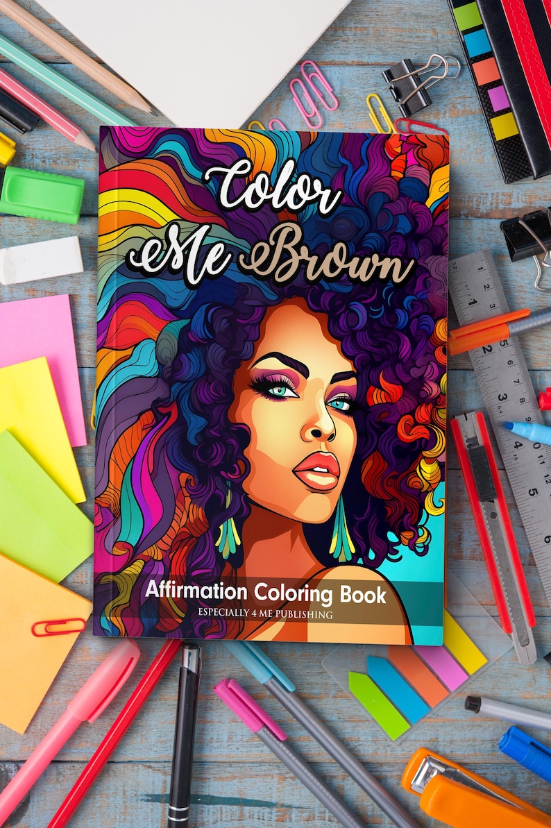 Black Women Affirmation Coloring Book: Grayscale Art for Adults - Etsy